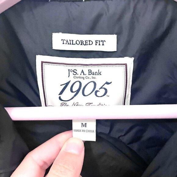 Joseph A Bank Tailored Fit Black Quilted Lightweight Barn Jacket Size M - Picture 2 of 5